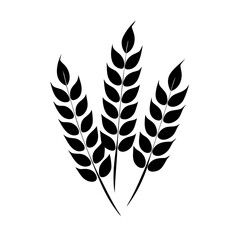 Obraz premium wheat icon, wheat silhouette vector illustration-simple silhouette illustration of wheat, perfect for wheat logos and icons