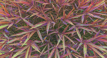 Vibrant tropical foliage glows warmly under soft light. AI Generated