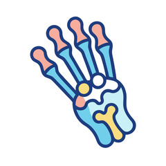 Fototapeta premium Modern Carpal Bones Anatomy Icon