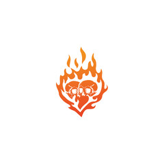 Fire skull