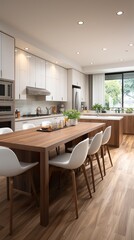 Fototapeta premium modern home, interior kitchen desig HD 8K mockup wallpaper Photographic Image