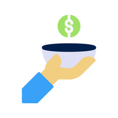 Beggar icon vector image. Suitable for mobile apps, web apps and print media.