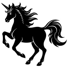 Obraz premium Black horse vector illustration