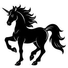 Black horse vector illustration