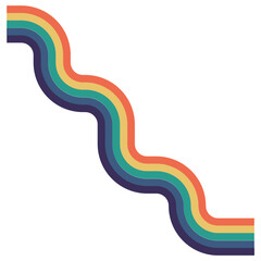 Retro Rainbow Element