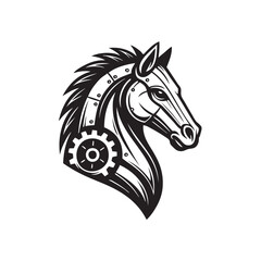 steel horse head silhouette