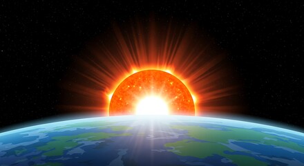 Obraz premium Solar Genesis AI Generated