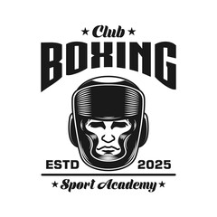 Boxing club academy vector design monochrome