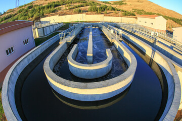 Image of the biological sewage treatment plant.