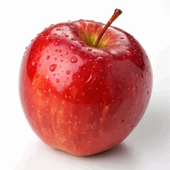 red apple isolated on white