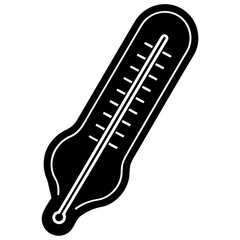 Meat thermometer silhouette illustration