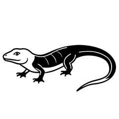 Naklejka premium Monitor Lizard in a stealth pose 