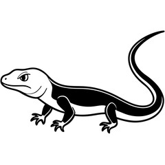Obraz premium Monitor Lizard in a stealth pose 