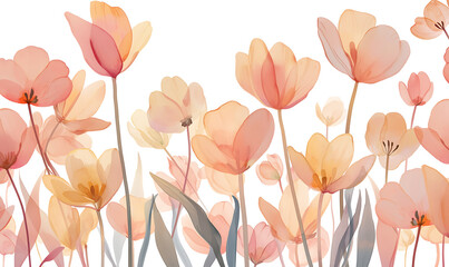 Floral flower vector Illustrations on white background