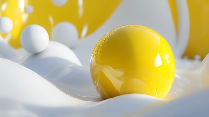 A yellow object put in white object group.