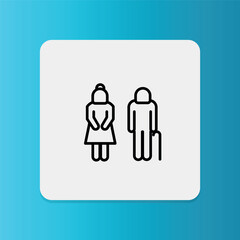 Two seniors walking side by side using canes, symbolizing companionship, love, and aging together.