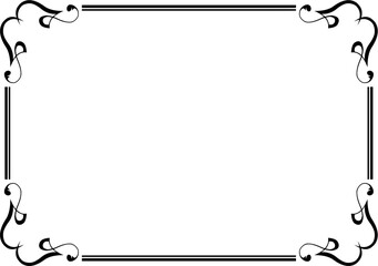Art Nouveau frame on white background	