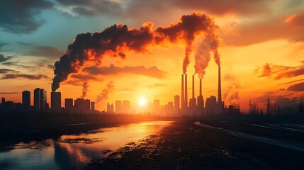 Obraz premium Global warming with environmental impact, symbolizing climate change, crisis, and the urgent call for sustainability—ideal for awareness, activist content and educational content.