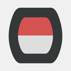 Icon general election commissions. Indonesian general election elements. Icons in flat style. Good for prints, posters, infographics, etc.