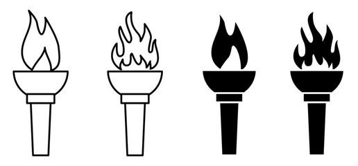 Olimpic Torch Icon Illustration 