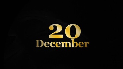 Today 20th December, Lettering 20 December Logo Animation 