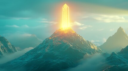 sunrise in the mountains