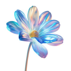 Naklejka premium Iridescent Flower Bloom Floral Nature Colorful Petal Blossom Plant Botanical Garden Spring Summer Beauty Macro Photography Close Up Isolated on White Background Abstract Art Design Element Decoration