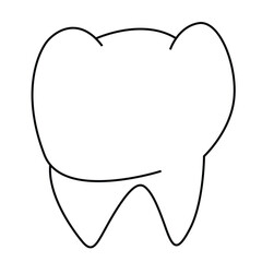 Science of hand drawn vector Healthy And Strong Teeth Coloring Page.