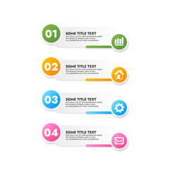 vector infographic template set of plates in multi-colored options with text for your information on a white background