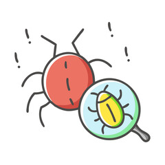 coding bug icon, coding bug vector illustration-simple illustration of coding bug, perfect for coding bug logos and icons