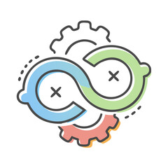 devops icon, devops vector illustration-simple illustration of devops, perfect for devops logos and icons