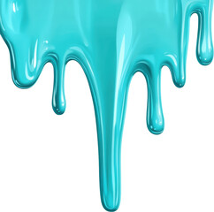 Dripping Teal Liquid Glossy Paint Abstract Background Viscous Fluid Teal Texture Flowing Dye Smooth