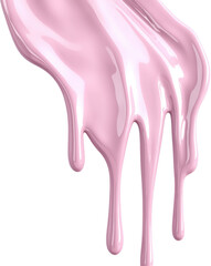 Abstract Pink Glossy Liquid Dripping Smooth Texture Elegant Design Beauty Background