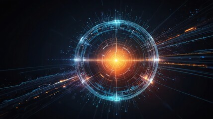 abstract fractal background with circle