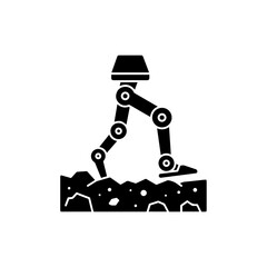 Robotic Leg Walking on Rocky Planet Surface