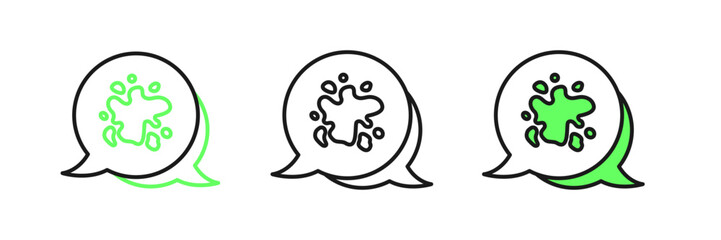 Set line Paint spray icon isolated on white background. Vector