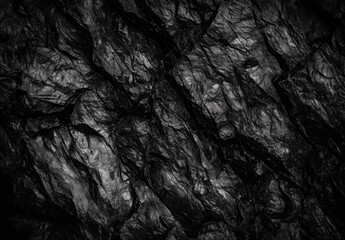 Fototapeta premium Stunning Black Textured Rocks with Intricate Patterns in Soft Lighting