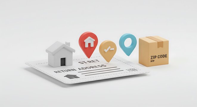 3D Render: Home Delivery Confirmation and Location Tracking AI Generated