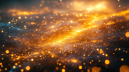 Naklejka premium Light Metallic With Golden Radiating Soft Holo Glowing Donzb