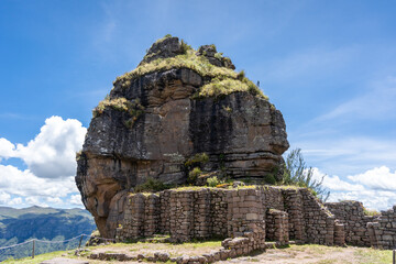 Inner View of Waqrapukara Archaeological Site in the Andean Highlands, Peru