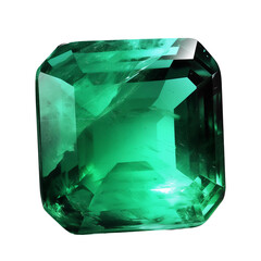 Emerald isolated on a transparent background