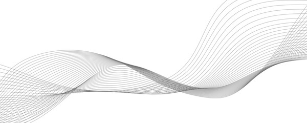 Abstract wave design with flowing lines on white background