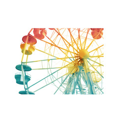 Ferris wheel isolated on a transparent background