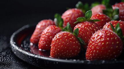 Fresh strawberries closeup