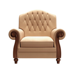 Armchair isolated on a transparent background