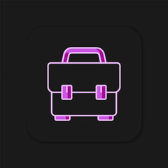 Filled outline Toolbox icon isolated on black background. Tool box sign. Flat filled outline style with shadow. Vector