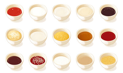 Japanese food illustrator on white background
