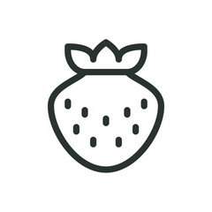 Strawberry line icon, strawberries vector symbol with editable stroke
