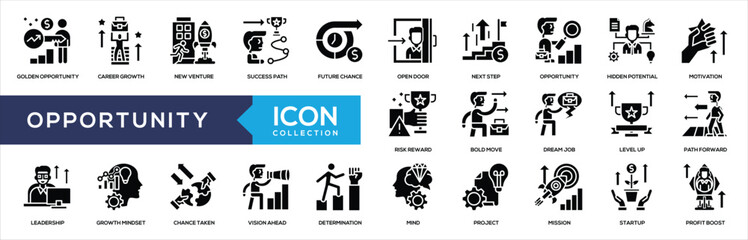 Opportunity Glyph Icon Collection