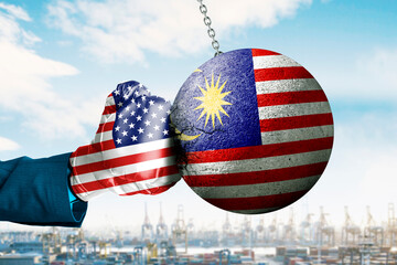 USA vs Malaysia – Trade Dispute and Diplomatic Tension Concept